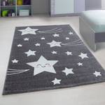 Kindervloerkleed Sterren polypropeen - grijs - 80 x 150 cm - Grijs - 80 x 150 cm