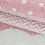 Tapis enfant Nuages Polypropylène - Rose - 120 x 120 cm - Rose foncé - 120 x 120 cm