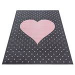 Kinderteppich Herz Polypropylen - Pink - 120 x 170 cm - 120 x 170 cm