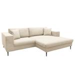 Ecksofa Samar Cord - Cordstoff Leanca: Beige - Longchair davorstehend rechts