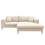 Ecksofa Samar Cord - Cordstoff Leanca: Beige - Longchair davorstehend rechts