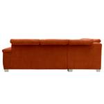 Ecksofa Sunny Corner Webstoff - Webstoff Floricia: Rost - Ottomane davorstehend links - Ohne Schlaffunktion