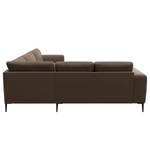 Ecksofa KEDRO Webstoff - Webstoff Belana: Taupe - Ottomane davorstehend links