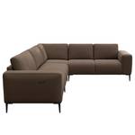 Ecksofa KEDRO Webstoff - Webstoff Belana: Taupe - Ottomane davorstehend rechts