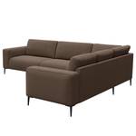 Ecksofa KEDRO Webstoff - Webstoff Belana: Taupe - Ottomane davorstehend rechts