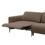 Ecksofa KEDRO Webstoff - Webstoff Belana: Taupe - Ottomane davorstehend rechts