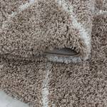 Hoogpolig vloerkleed Metzingen polypropeen - beige - 120 x 120 cm - Beige - 120 x 120 cm