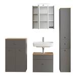 Salle de bain Quickset 937 - Type C Bois manufacturé - Gris - Éclairage inclus