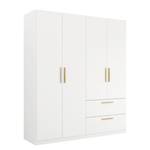 Armoire à portes battantes Skandi B Blanc alpin - Largeur : 180 cm - Sans portes miroir