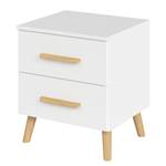 Table de chevet Skandi Blanc alpin - Hauteur : 54 cm