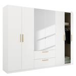 Armoire à portes battantes Skandi B Blanc alpin - Largeur : 270 cm - Avec portes miroir