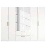 Armoire à portes battantes Skandi B Blanc alpin - Largeur : 270 cm - Avec portes miroir