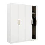 Armoire à portes battantes Skandi A Blanc alpin - Largeur : 180 cm - Sans portes miroir