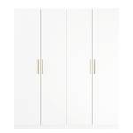 Armoire à portes battantes Skandi A Blanc alpin - Largeur : 180 cm - Sans portes miroir