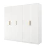 Armoire à portes battantes Skandi A Blanc alpin - Largeur : 226 cm - Sans portes miroir