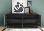 Sideboard Steel mit Türen Eiche Schwarz Dekor - Breite: 207 cm