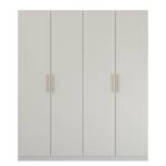 Armoire à portes battantes Skandi A Gris soie - Largeur : 180 cm - Sans portes miroir