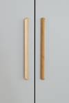 Draaideurkast Scandi type A Zijdegrijs - Breedte: 180 cm - Zonder spiegeldeuren