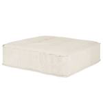 Gestoffeerde hocker Montiel Corduroy Riganton: Wit