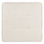 Gestoffeerde hocker Montiel Corduroy Riganton: Wit