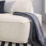 Gestoffeerde hocker Montiel Corduroy Riganton: Wit