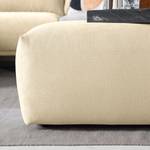 Gestoffeerde hocker Minaya Structuurstof Kari: Beige