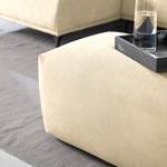 Gestoffeerde hocker Minaya Structuurstof Kari: Beige