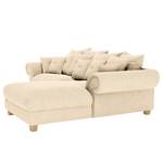 Ecksofa Purias Flachgewebe - Webstoff Caya: Beige - Longchair davorstehend rechts