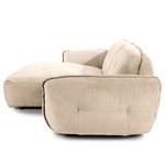 Ecksofa Lascari Chenille - Chenille Glesni: Creme - Longchair davorstehend links