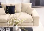 Bigsofa Rodia Chenille - Chenille Glesni: Creme - Breite: 254 cm