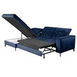 Divano con chaise longue White Pine Velluto Velina: blu royal - Longchair preimpostata a sinistra