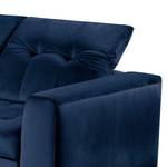 Ecksofa White Pine mit Longchair Samt Velina: Royalblau - Longchair davorstehend links