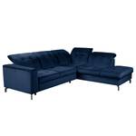 Ecksofa White Pine Velluto Velina: blu royal - Penisola preimpostata a destra