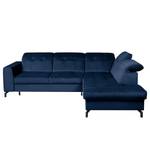 Ecksofa White Pine Velluto Velina: blu royal - Penisola preimpostata a destra