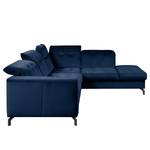 Ecksofa White Pine Velluto Velina: blu royal - Penisola preimpostata a destra