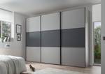 Armadio con ante scorrevoli Includo B Grafite / Grigio argento - Larghezza: 249 cm - Optimum Plus - Grigio