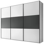 Armoire à portes coulissantes Includo B Blanc / Graphite - Largeur : 298 cm - Premium - Gris