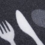 Loper Kitchen Cutlery polyester - zwart/wit
