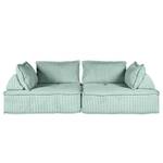 2-Sitzer Sofa Montiel Cordstoff Riganton: Hellblau