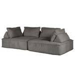 2-Sitzer Sofa Montiel Cordstoff Riganton: Grau