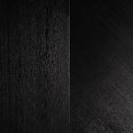 Armoire à portes battantes IKON Placage en bois véritable / Fer - Paulownia noir / Noir