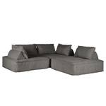 Ecksofa Montiel Cordstoff Riganton: Grau