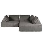 Ecksofa Montiel Cordstoff Riganton: Grau