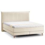 Lit boxspring Avellino I Tissu Meara: Platine - 180 x 200cm - D2 souple