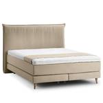 Lit boxspring Avellino I Tissu Meara: Boue - 160 x 200cm - D3 medium