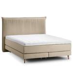 Boxspringbett AVELLINO Klassisch Webstoff Meara: Schlamm - 160 x 200cm - H3