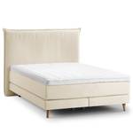 Lit boxspring Avellino I Tissu Meara: Platine - 140 x 200cm - D2 souple