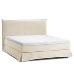 Boxspringbett AVELLINO mit Husse Webstoff Meara: Platin - 180 x 200cm - H2