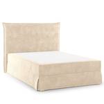 Boxspring Avellino II Velours Vaia: Crèmekleurig - 140 x 200cm - H2 zacht