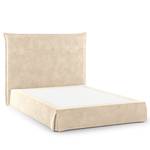 Boxspring Avellino II Velours Vaia: Crèmekleurig - 140 x 200cm - H2 zacht